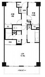 アーバンパーク市ヶ尾 1階2LDKの間取り