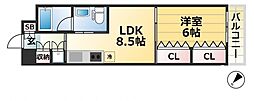 レジーナ 1LDKの間取図画像