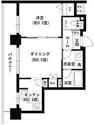 クリオ文京小石川 1LDKの間取図画像