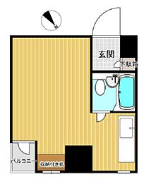 ＧＳハイム本郷 3階ワンルームの間取り