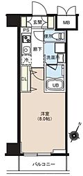 レクシード辰巳スカイガーデンテラス 1Kの間取図画像
