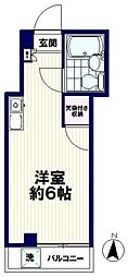 タケトミハイツ ワンルームの間取図画像