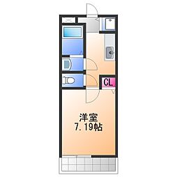ペアーコート泉佐野B棟 1Kの間取図画像