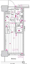ガーラ・ステーション東神奈川 1Kの間取図画像