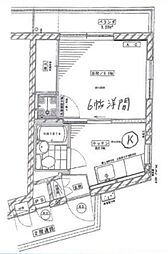 上荻マンション 1Kの間取図画像