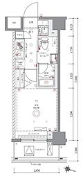 川口市西青木3丁目マンション 1Kの間取図画像
