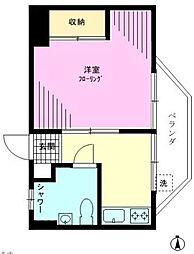 長島ビル 1Kの間取図画像