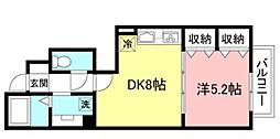 プレステージ大船 1LDKの間取図画像