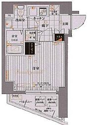 ヴァレッシア椎名町駅前シティ 3階1Kの間取り