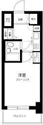 菱和パレス南大井 1Kの間取図画像