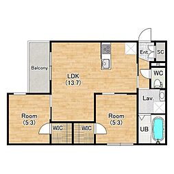 間取図画像 2LDK
