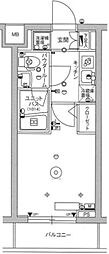 SKYCOURT品川パークサイド3 1Kの間取図画像