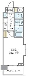 バンクサイドコート常盤 1Kの間取図画像