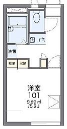 レオパレスest 1Kの間取図画像