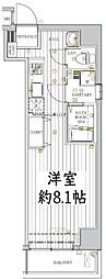 レガリス門前仲町 1Kの間取図画像