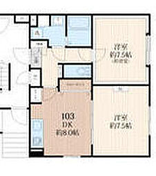 ラシクラス西落合 地下1階2DKの間取り