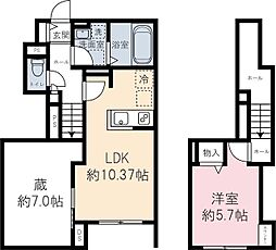roUte residence 1階1LDKの間取り