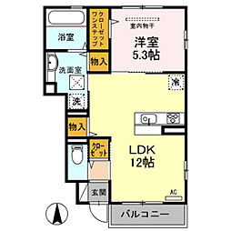 クレール・シャンブル 1階/-