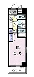 メゾンドサクラ 1Kの間取図画像
