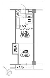 メゾンド三和 1LDKの間取図画像