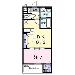 近鉄京都線 伏見駅 徒歩35分の賃貸アパート 1階1LDKの間取り