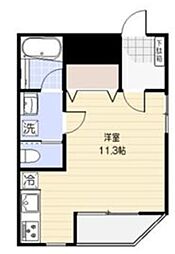 センチュリーコート 3階ワンルームの間取り