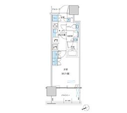 パークシティ柏の葉キャンパスザ・ゲートタワーウエスト 1Kの間取図画像