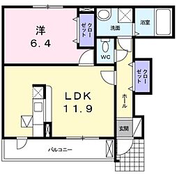 間取図画像 1LDK