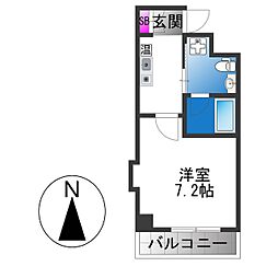 第7美和マンション 1Kの間取図画像