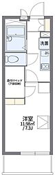 レオパレス稲荷山ヒルズ 1Kの間取図画像