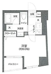 GRAN PASEO 市谷甲良町 14階1Kの間取り