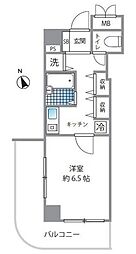 エクセレンスコート橘 1Kの間取図画像