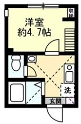 グレースコート西横浜 1Kの間取図画像