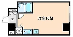 日興パレス横浜 ワンルームの間取図画像