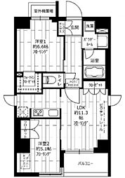 グランドコンシェルジュ西巣鴨アジールコート 2LDKの間取図画像