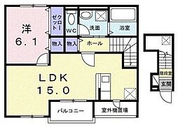 グレイスヴィラ 1LDKの間取図画像