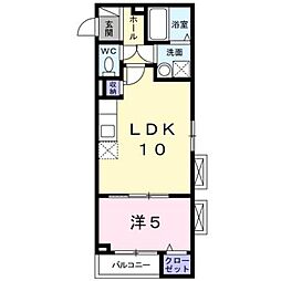サン・テラス 1LDKの間取図画像