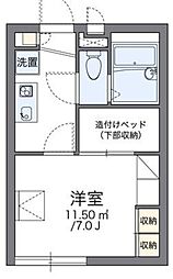レオパレスエスポワール Ｋ 1階1Kの間取り