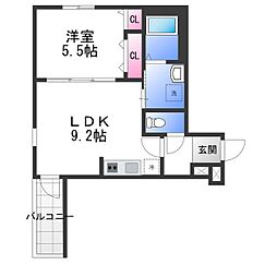 間取図画像 1LDK