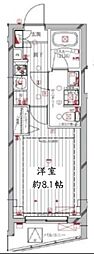 REGALIZ洗足池 1Kの間取図画像