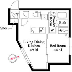 世田谷区玉川台2丁目マンション 1LDKの間取図画像
