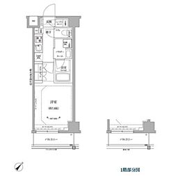 RELUXIA北赤羽 4階1Kの間取り