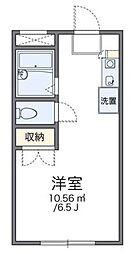 レオパレスルミエール 1階1Kの間取り