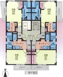 ラ・ベール根岸 3階1Kの間取り