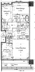 パークホームズ豊洲ザレジデンス 3LDKの間取図画像
