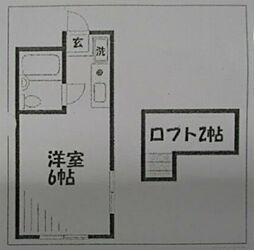 ホワイトウイングIII 2階ワンルームの間取り