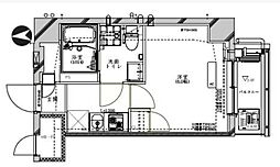 COCOCUBEIKEGAMI 1Kの間取図画像
