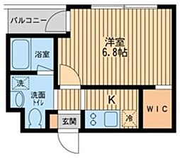 S-FORT西船橋 1Kの間取図画像