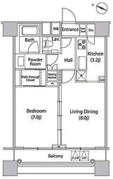ファーストリアルタワー新宿 1LDKの間取図画像