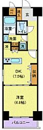 東京メトロ丸ノ内線 赤坂見附駅 徒歩4分の賃貸マンション 3階1DKの間取り